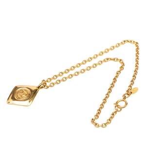 Chanel Coco Mark Necklace, Gold Plated, Women's, CHANEL